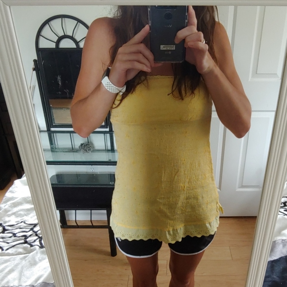 Yellow tube top